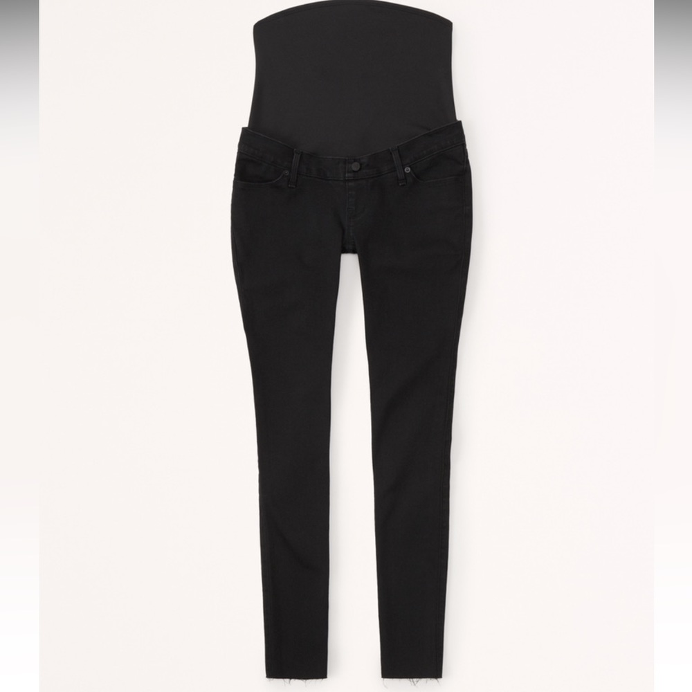 Black A&F maternity jeans